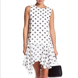 Eliza J Sleeveless Polka Dot Shift Dress